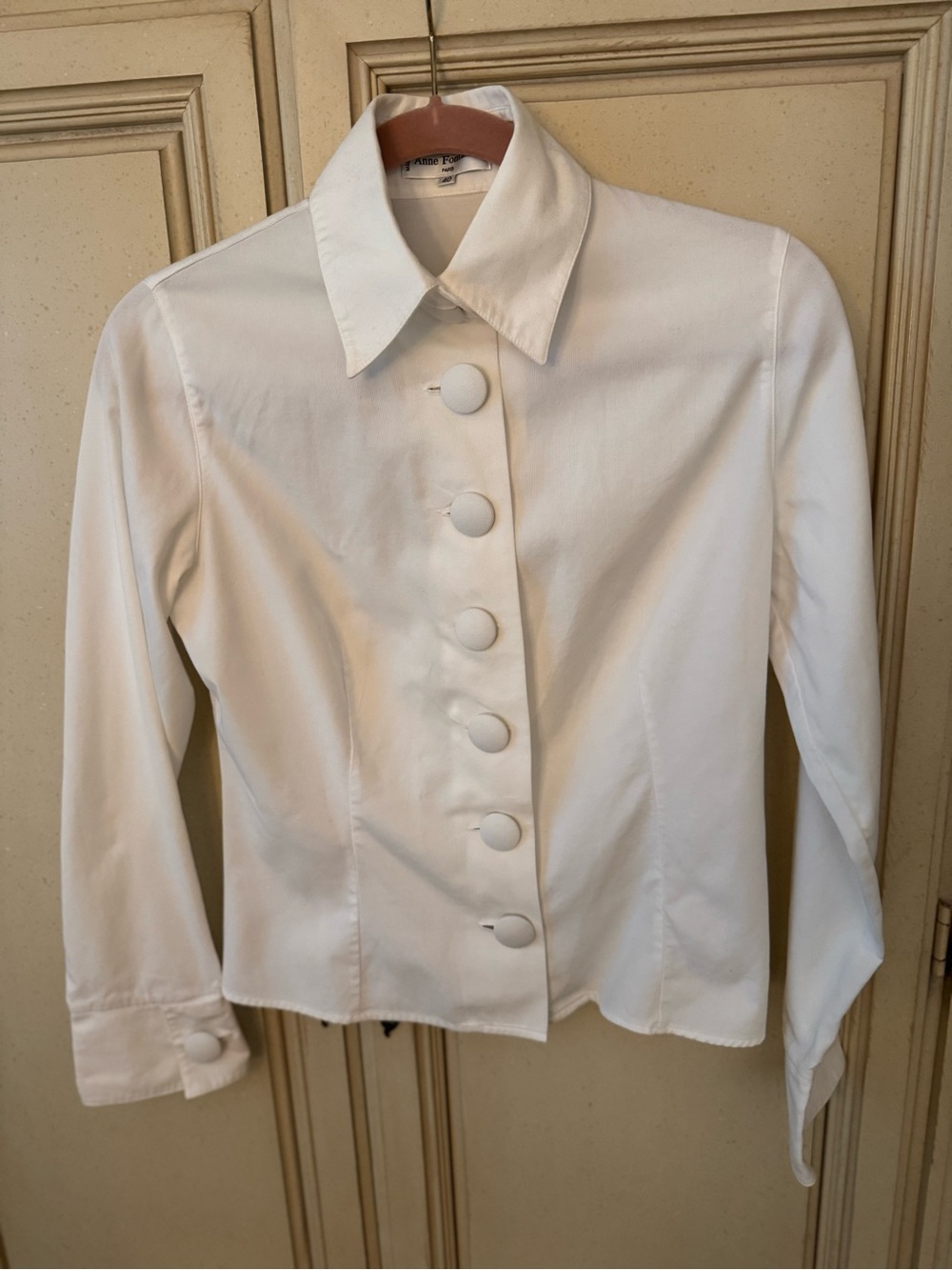 Anne Fontaine White Button-Front Blouse